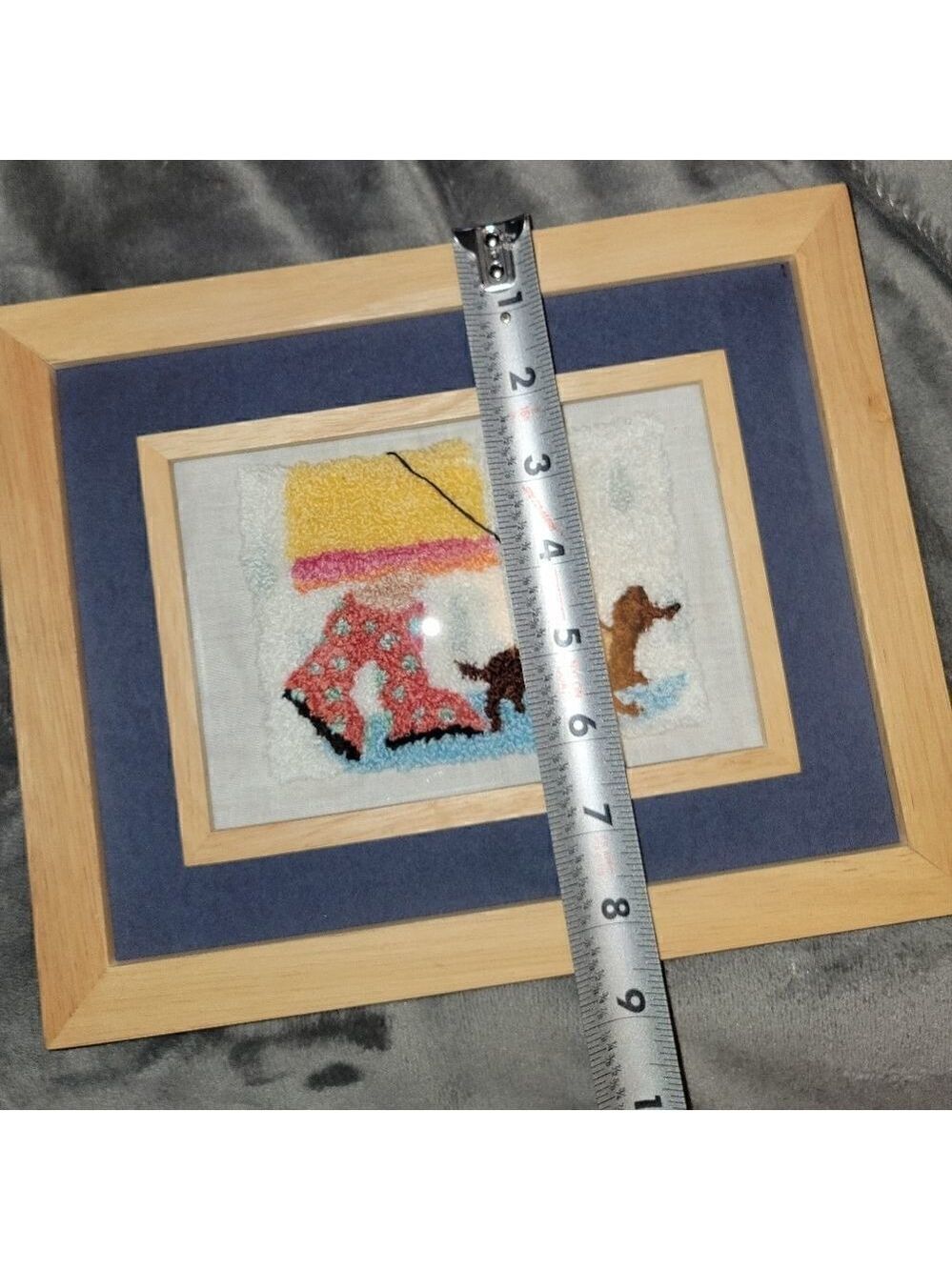 Handmade Needle Punch Art Dog Walk #CH8 - Picture 5 of 5